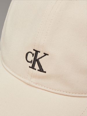 oyster gray kids' logo baseball cap for kids gender inclusive calvin klein jeans