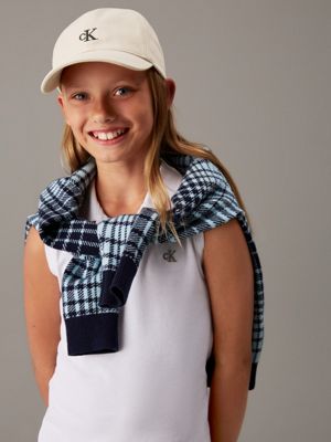 casquette de baseball avec logo pour enfant oyster gray pour enfants genre inclusif calvin klein jeans