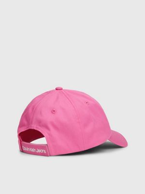 Casquette unisexe Lacoste rose pâle en coton bio