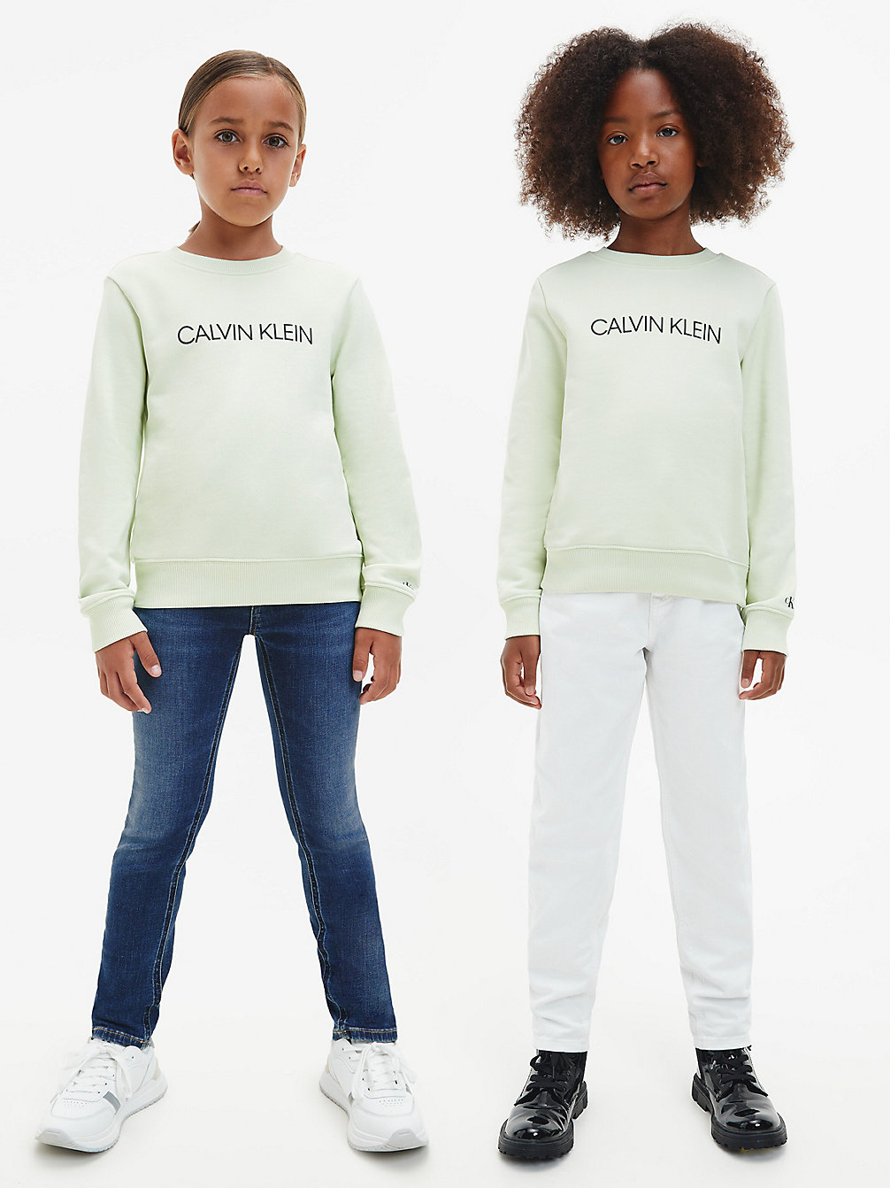 SEAFOAM GREEN Sweatshirt Met Logo Voor Kinderen undefined kids unisex Calvin Klein