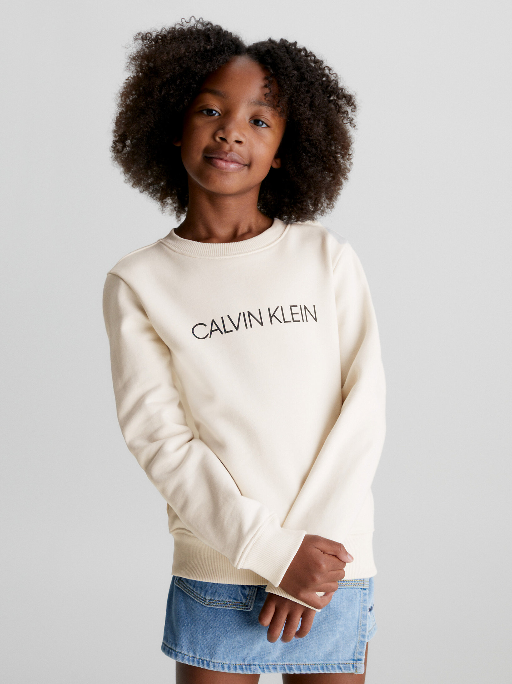 Modernisering Bourgeon Kangoeroe Sweatshirt met logo voor kinderen Calvin Klein® | IU0IU00162PGB