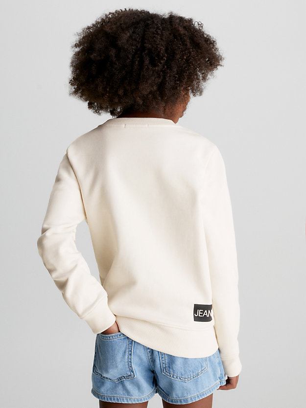 sudadera infantil con logo whitecap gray de kids unisex calvin klein jeans