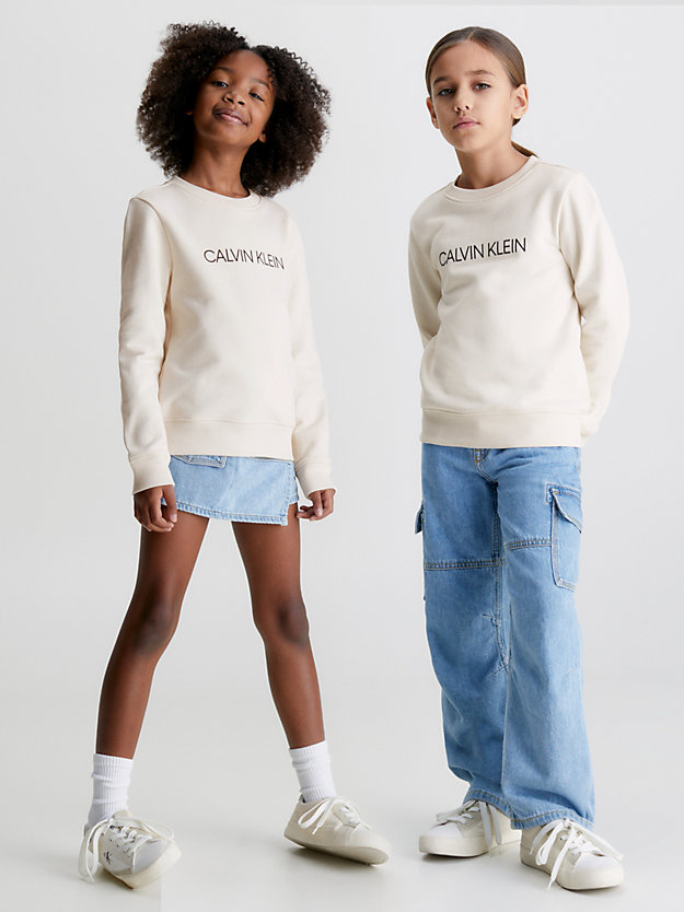 Modernisering Bourgeon Kangoeroe Sweatshirt met logo voor kinderen Calvin Klein® | IU0IU00162PGB