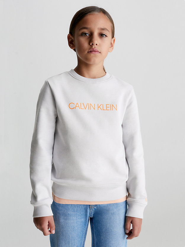 GHOST GREY Kids Logo Sweatshirt for kids unisex CALVIN KLEIN JEANS