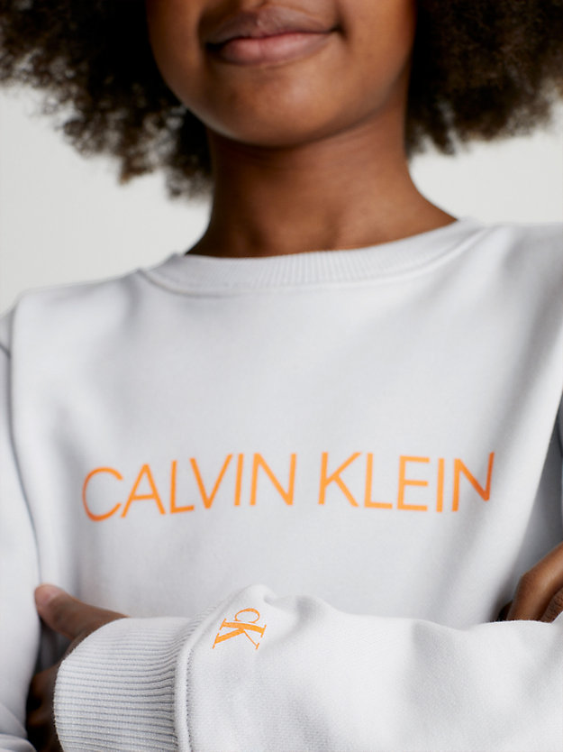 GHOST GREY Kids Logo Sweatshirt for kids unisex CALVIN KLEIN JEANS