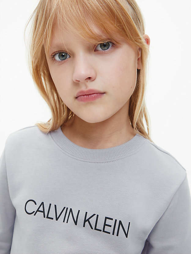 SMOKY LILAC Kids Logo Sweatshirt for kids unisex CALVIN KLEIN JEANS