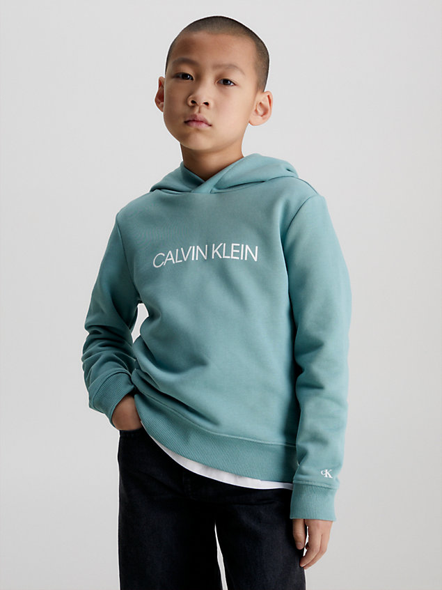 blue unisex-logo-hoodie für kids unisex - calvin klein jeans