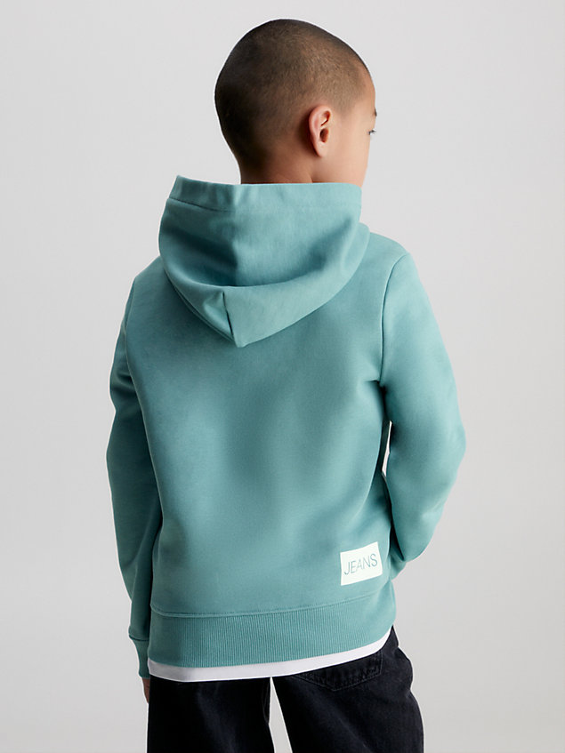 blue unisex logo hoodie for kids unisex calvin klein jeans