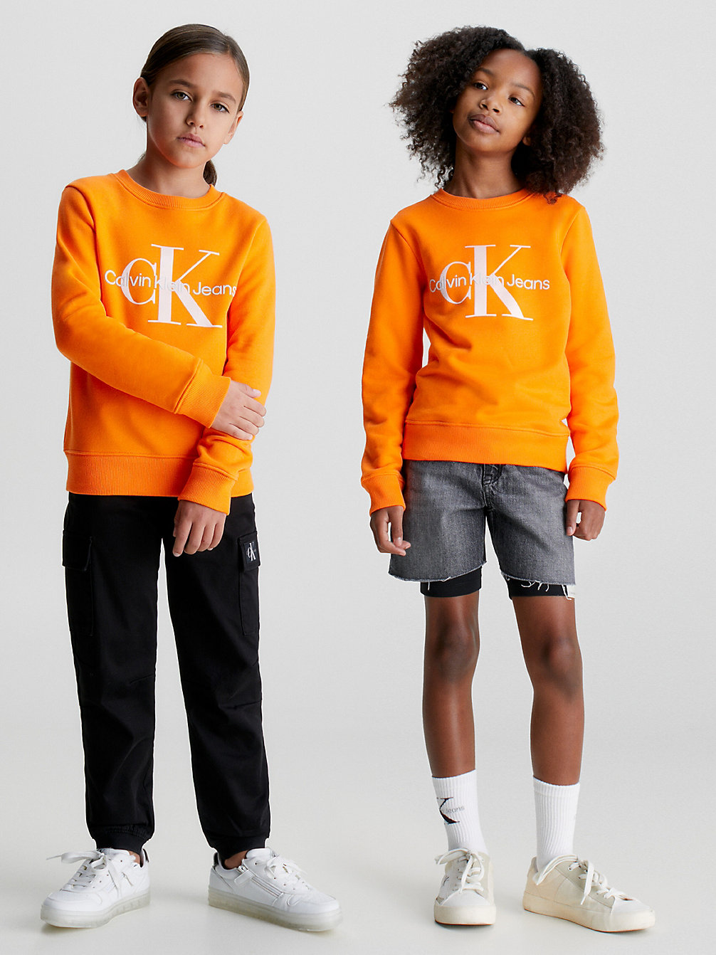 VIBRANT ORANGE Kids Logo Sweatshirt undefined kids unisex Calvin Klein