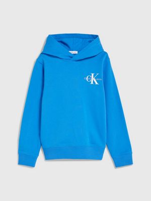 CORRIB RIVER BLUE Kids Organic Cotton Hoodie for kids unisex CALVIN KLEIN JEANS