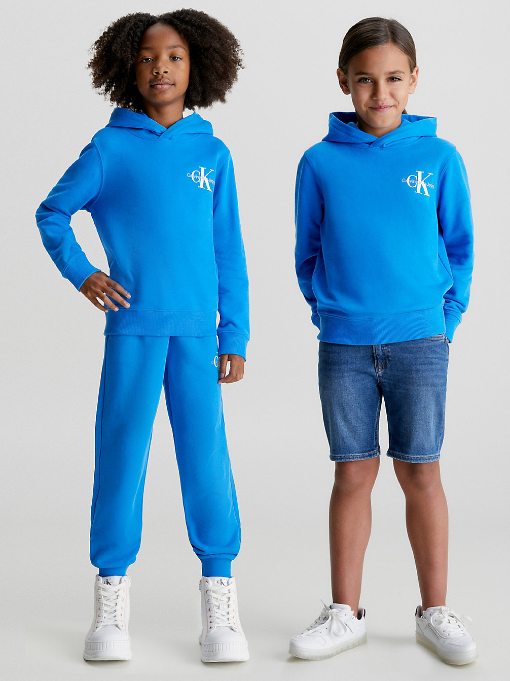 CORRIB RIVER BLUE Kids Organic Cotton Hoodie undefined kids unisex Calvin Klein