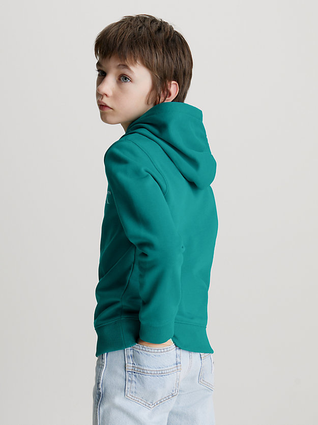 fanfare kids' monogram terry hoodie for kids unisex calvin klein jeans