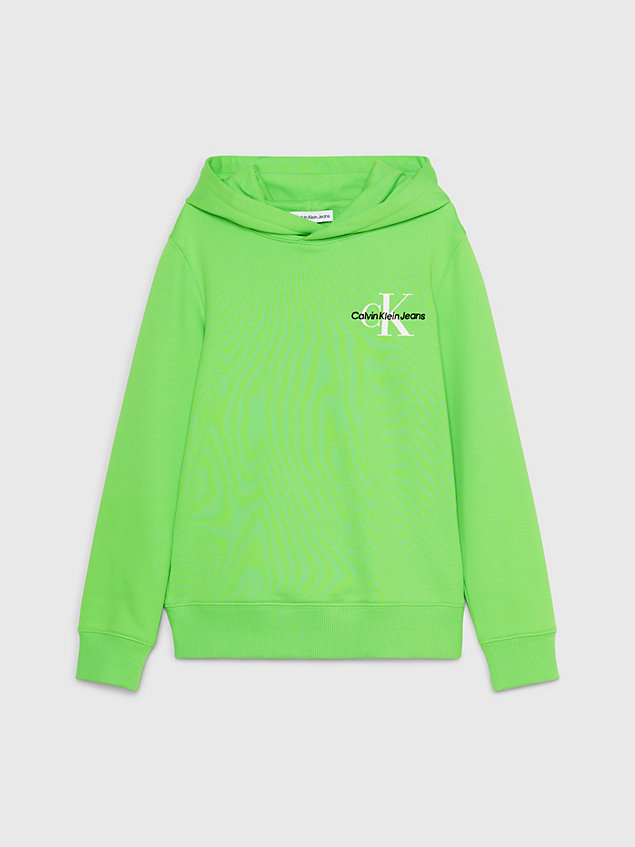green unisex-hoodie aus baumwolle für kids unisex - calvin klein jeans