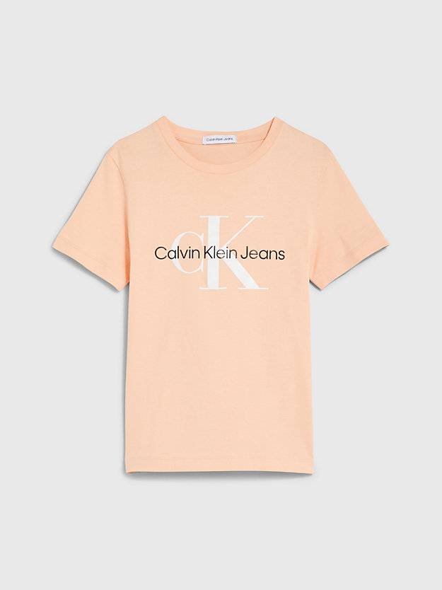 fresh cantaloupe kids organic cotton logo t-shirt for kids unisex calvin klein jeans