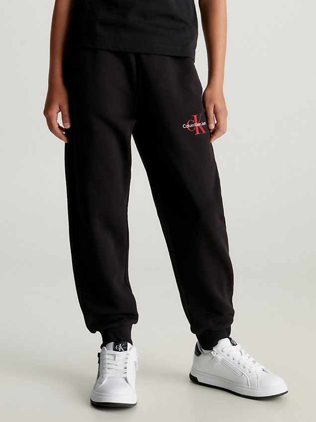 black lässige unisex-jogginghose für kids unisex - calvin klein jeans