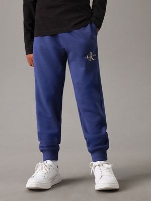 pigment blue kids' relaxed joggers for kids gender inclusive calvin klein jeans