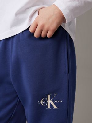 pigment blue kids' relaxed joggers for kids gender inclusive calvin klein jeans