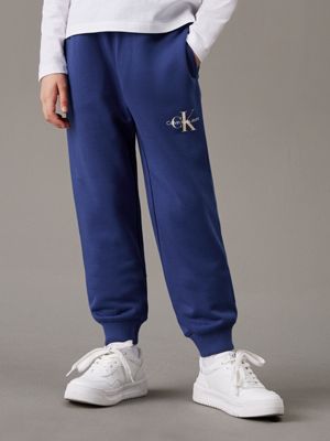 blue kids' relaxed joggers for kids gender inclusive calvin klein jeans