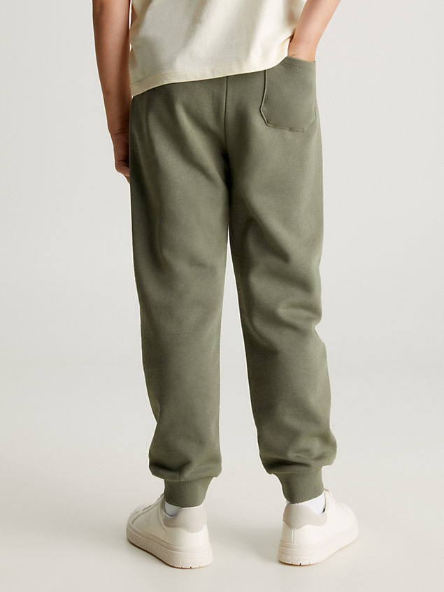 green unisex relaxed joggers for kids unisex calvin klein jeans