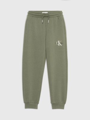 Calvin Klein Jeans Kids Light Grey Heather Sustainability Relaxed Organic  Cotton Joggers