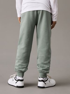 meteor green kids' relaxed joggers for kids gender inclusive calvin klein jeans