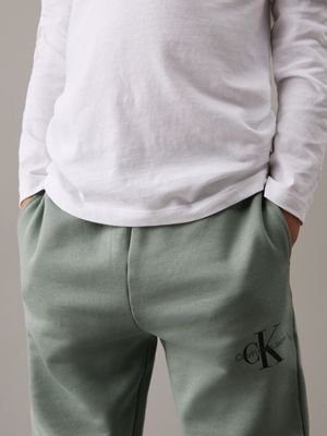 meteor green kids' relaxed joggers for kids gender inclusive calvin klein jeans