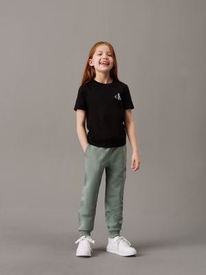 meteor green kids' relaxed joggers for kids gender inclusive calvin klein jeans