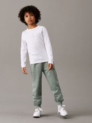 meteor green kids' relaxed joggers for kids gender inclusive calvin klein jeans