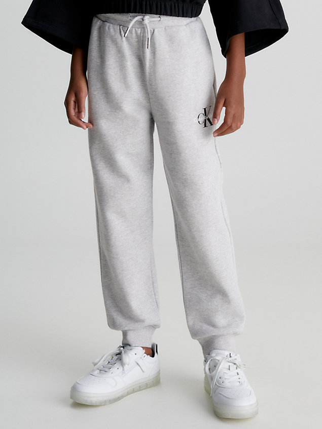 grey unisex relaxed joggers for kids unisex calvin klein jeans