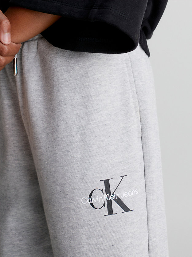 light grey heather unisex relaxed joggers for kids unisex calvin klein jeans