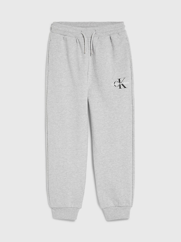 light grey heather unisex relaxed joggers for kids unisex calvin klein jeans