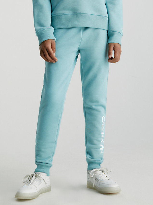 blue schmale unisex-jogginghose für kids unisex - calvin klein jeans