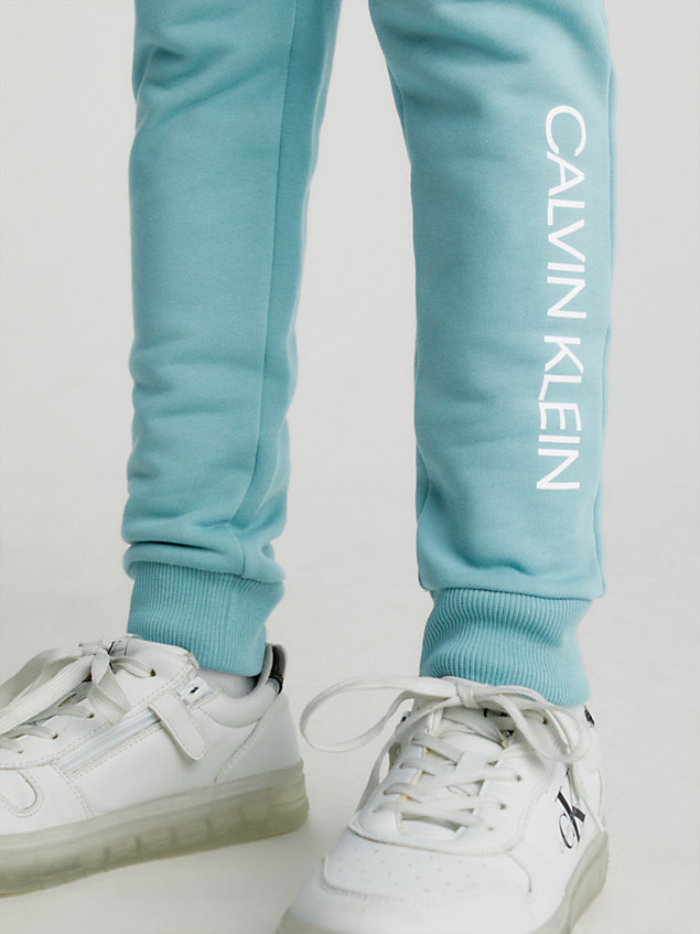 blue schmale unisex-jogginghose für kids unisex - calvin klein jeans