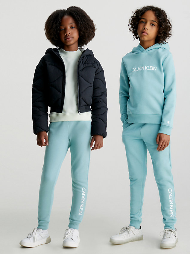 blue kids' slim joggers for kids unisex calvin klein jeans