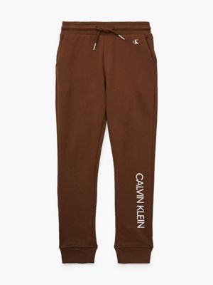 MILK CHOCOLATE Schmale Unisex-Jogginghose für kids unisex CALVIN KLEIN JEANS