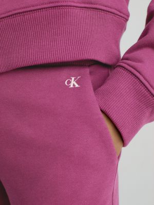purple unisex slim joggers for kids unisex calvin klein jeans