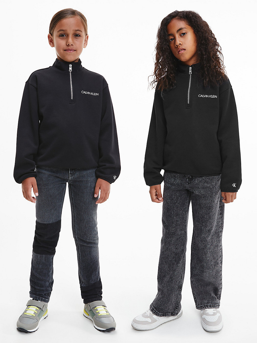 CK BLACK Lässiges Unisex Sweatshirt Mit Reißverschlusskragen undefined kids unisex Calvin Klein