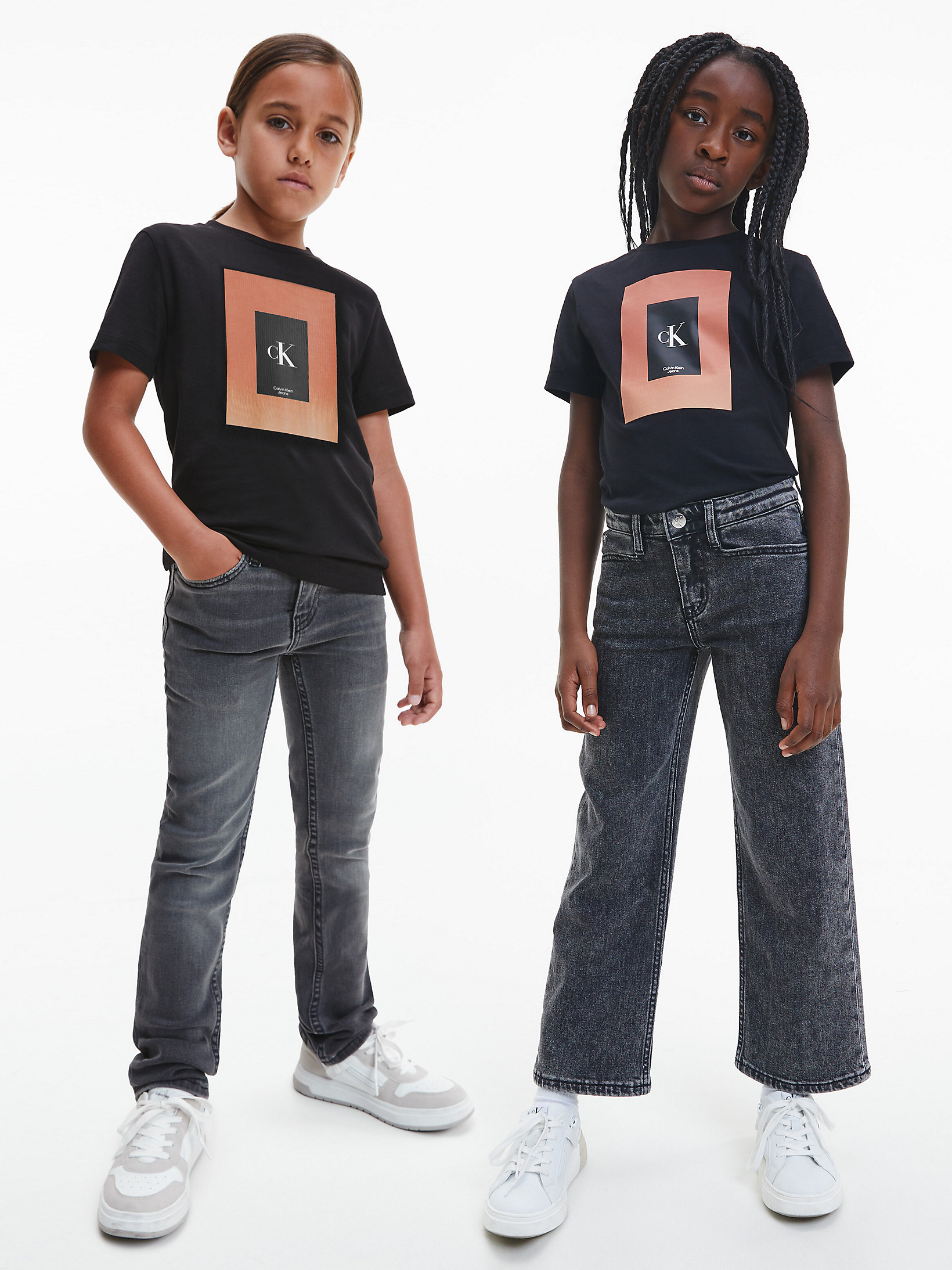 CK Black Unisex Organic Cotton T-Shirt undefined kids unisex Calvin Klein