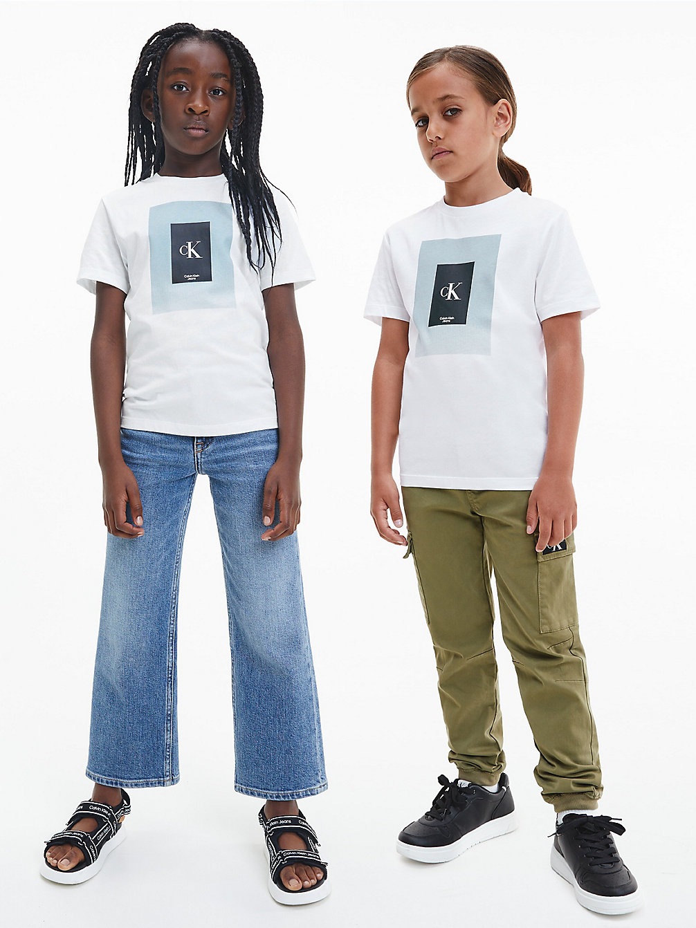 BRIGHT WHITE Unisex Organic Cotton T-Shirt undefined kids unisex Calvin Klein