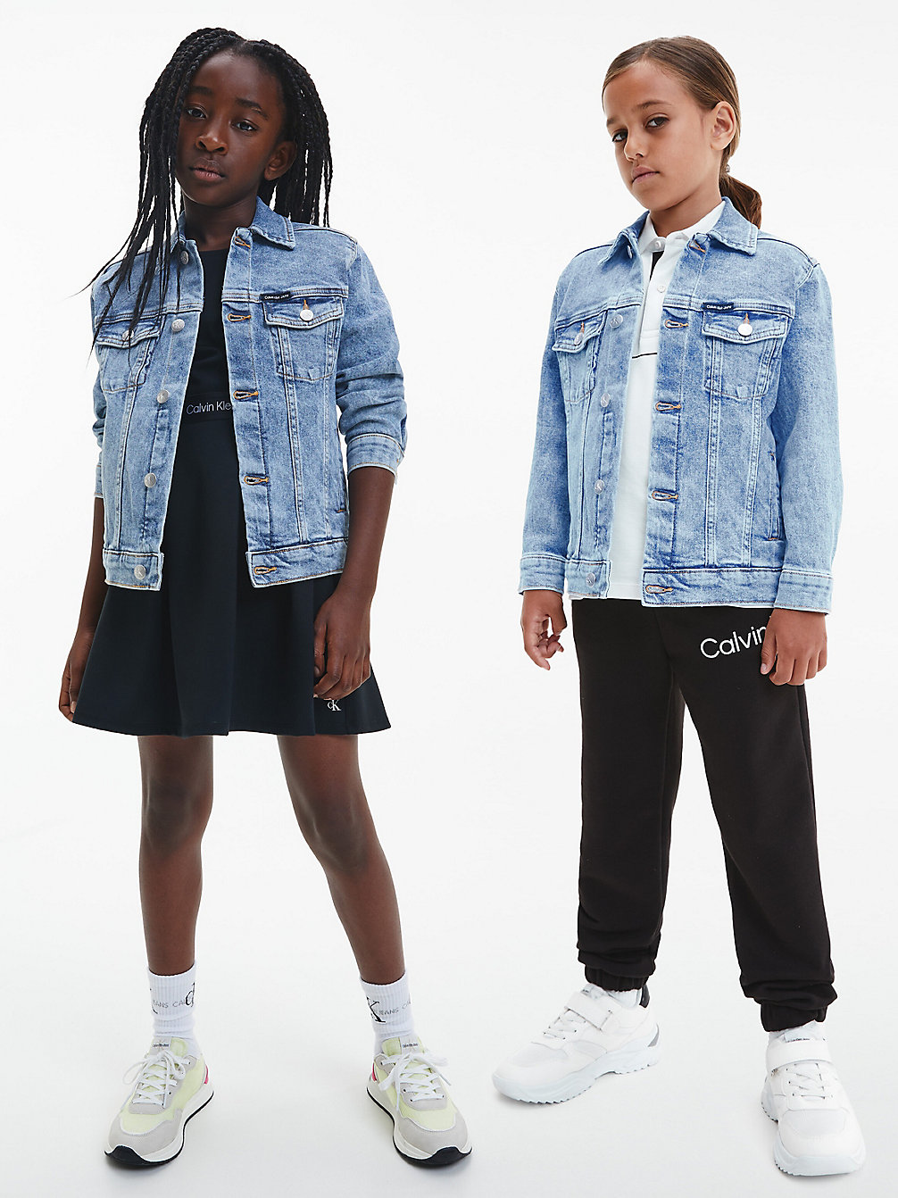 LIGHT BLUE Veste En Jean Unisexe undefined kids unisex Calvin Klein