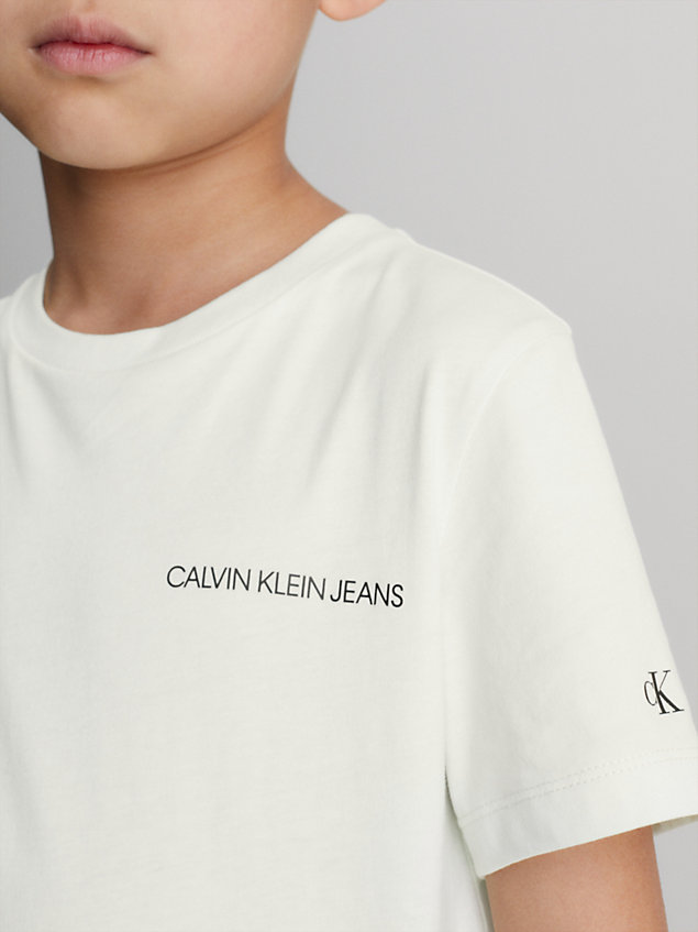 green unisex cotton t-shirt for kids unisex calvin klein jeans