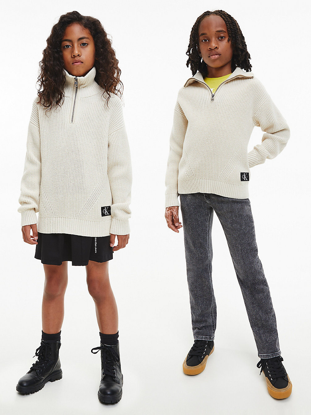 EGGSHELL Unisex-Pullover Mit Reißverschlusskragen undefined kids unisex Calvin Klein