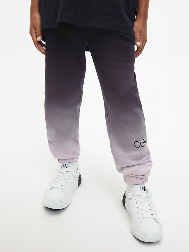 pantaloni della tuta con effetto sfumato unisex black da kids unisex calvin klein jeans