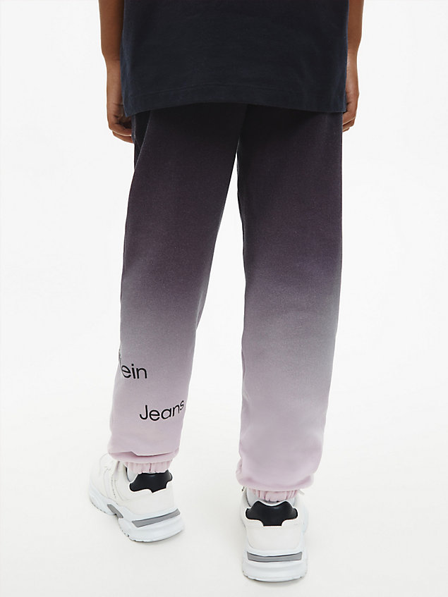 black unisex gradient effect joggers for kids unisex calvin klein jeans