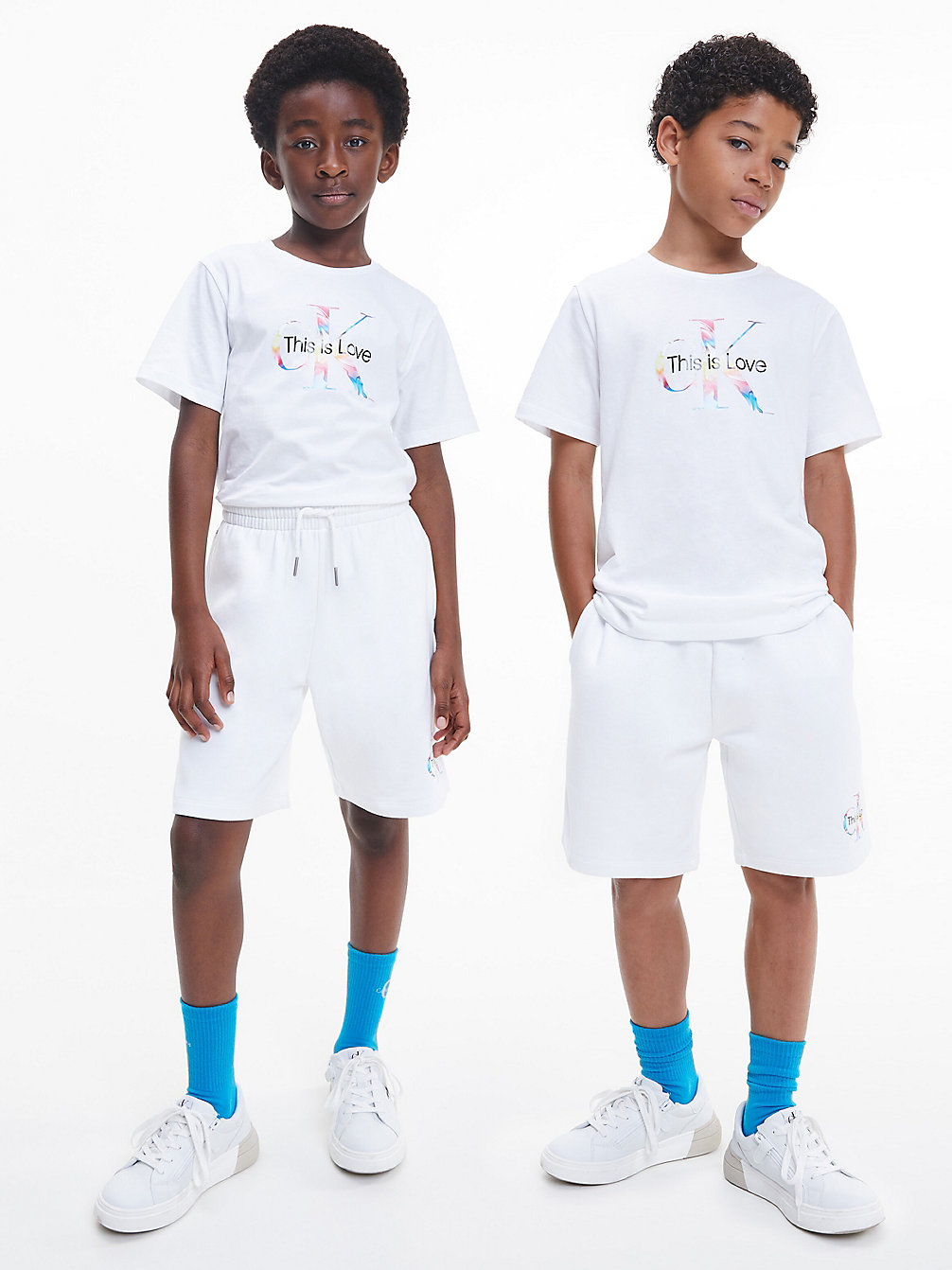BRIGHT WHITE Unisex-Monogramm-T-Shirt - Pride undefined kids unisex Calvin Klein