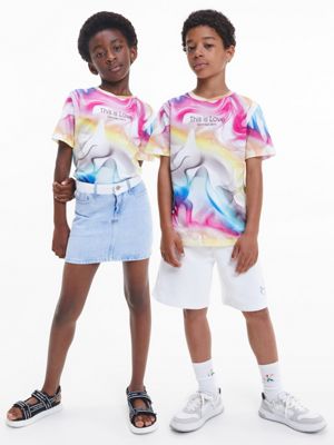  durchgehend bedrucktes t-shirt für kinder – pride für gender-inclusive kinder - calvin klein jeans