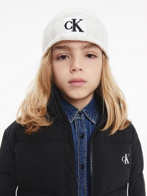 EGGSHELL Unisex Ribbed Beanie for kids unisex CALVIN KLEIN JEANS