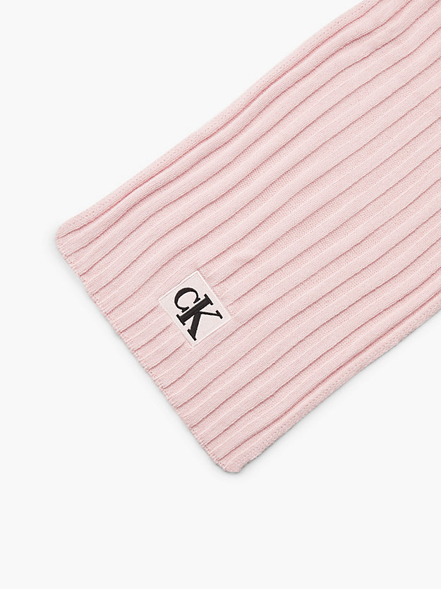 PINK BLUSH Unisex Ribbed Scarf for kids unisex CALVIN KLEIN JEANS