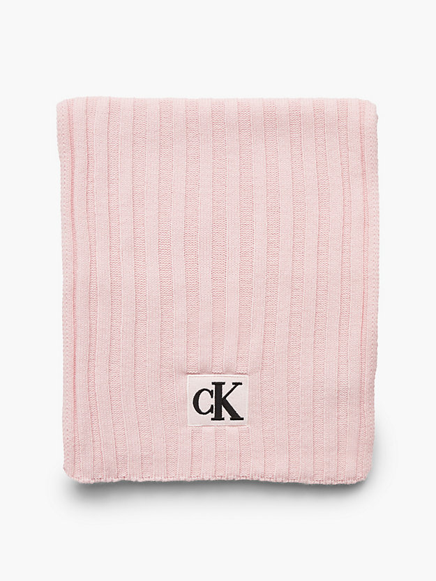 PINK BLUSH Unisex Ribbed Scarf for kids unisex CALVIN KLEIN JEANS