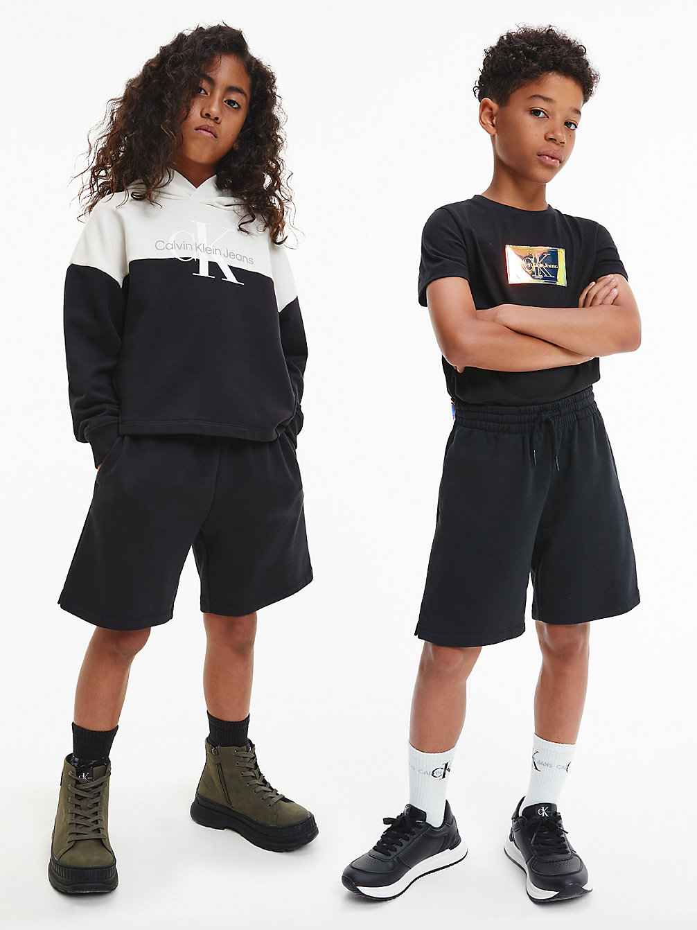 CK BLACK Unisex Jogger Shorts undefined kids unisex Calvin Klein